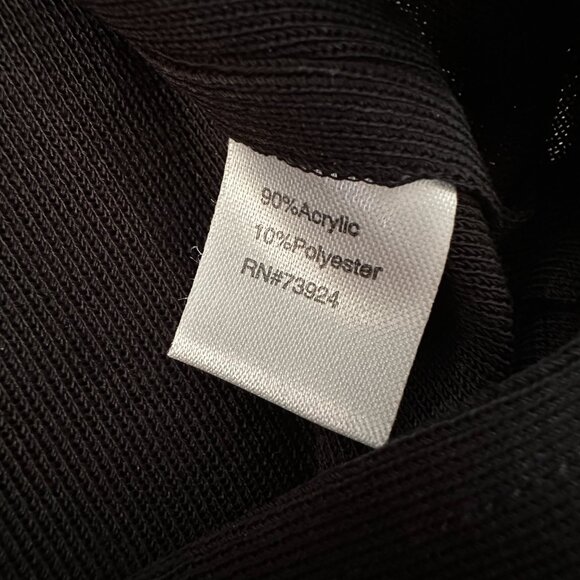 Ming Wang Black Shift V-Neck Dress Women's size LARGE Slinky Career Casual - Picture 6 of 6